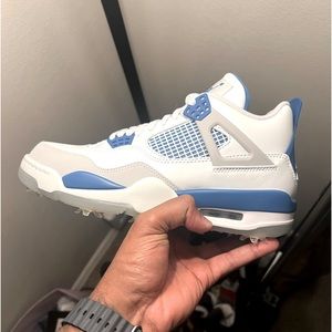 Jordan 4 military blues golf sneaker